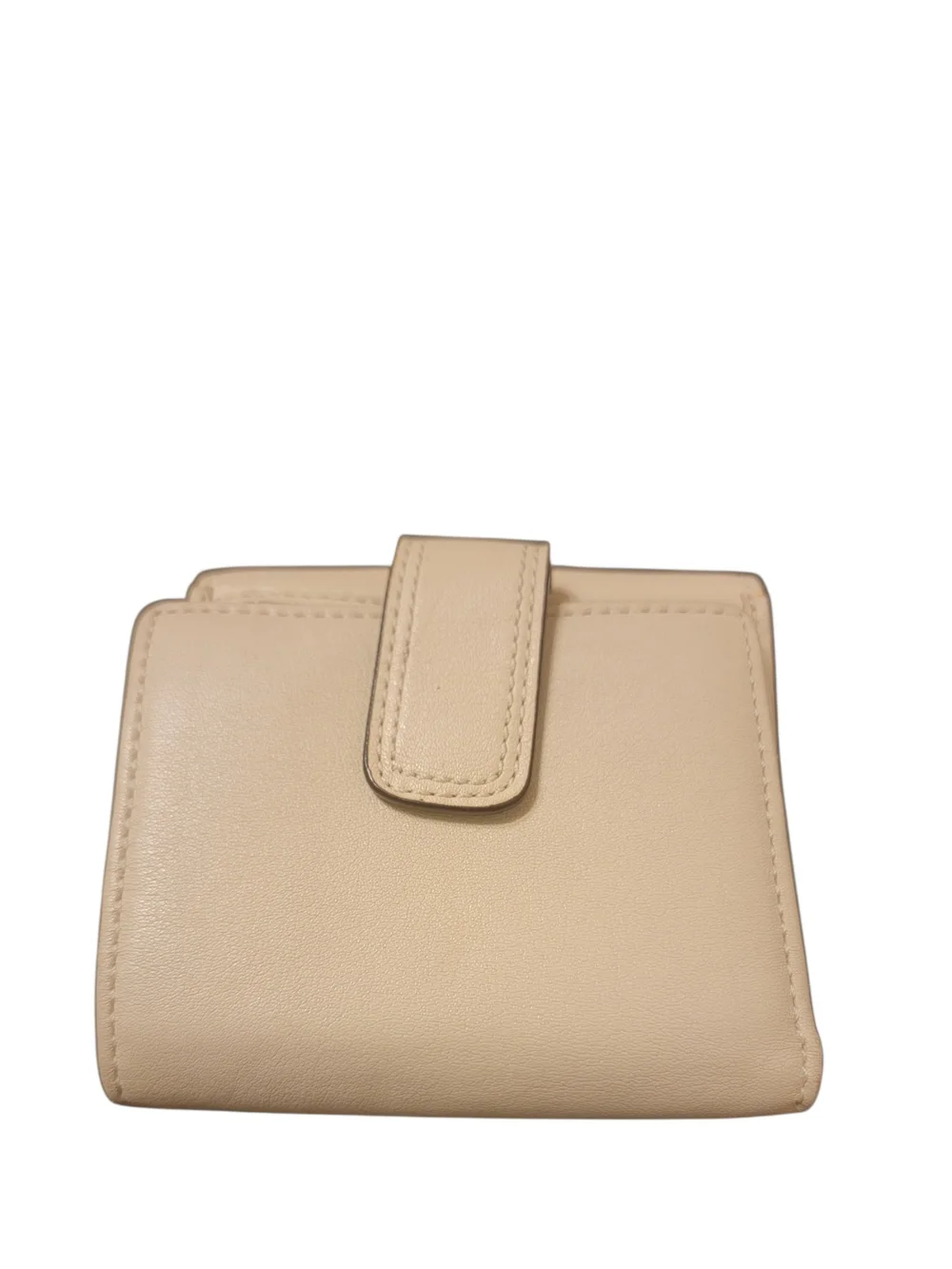 Coach Soho Leather Trifold Wallet in Beige